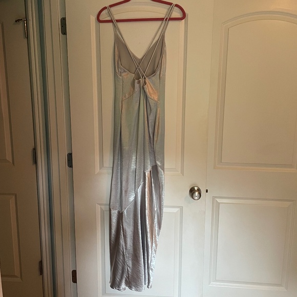 Silver/metallic floor length gown - Picture 2 of 7
